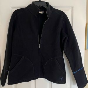 Ibex 100% New Zealand Merino Wool,  Woman's Black Full Zip Jacket,  Size L